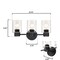 Westinghouse Fixture Wall 60W 3-Light Sylvestre, Matte Black CylIndoorical Clear Glass 6115600 - alternate 7